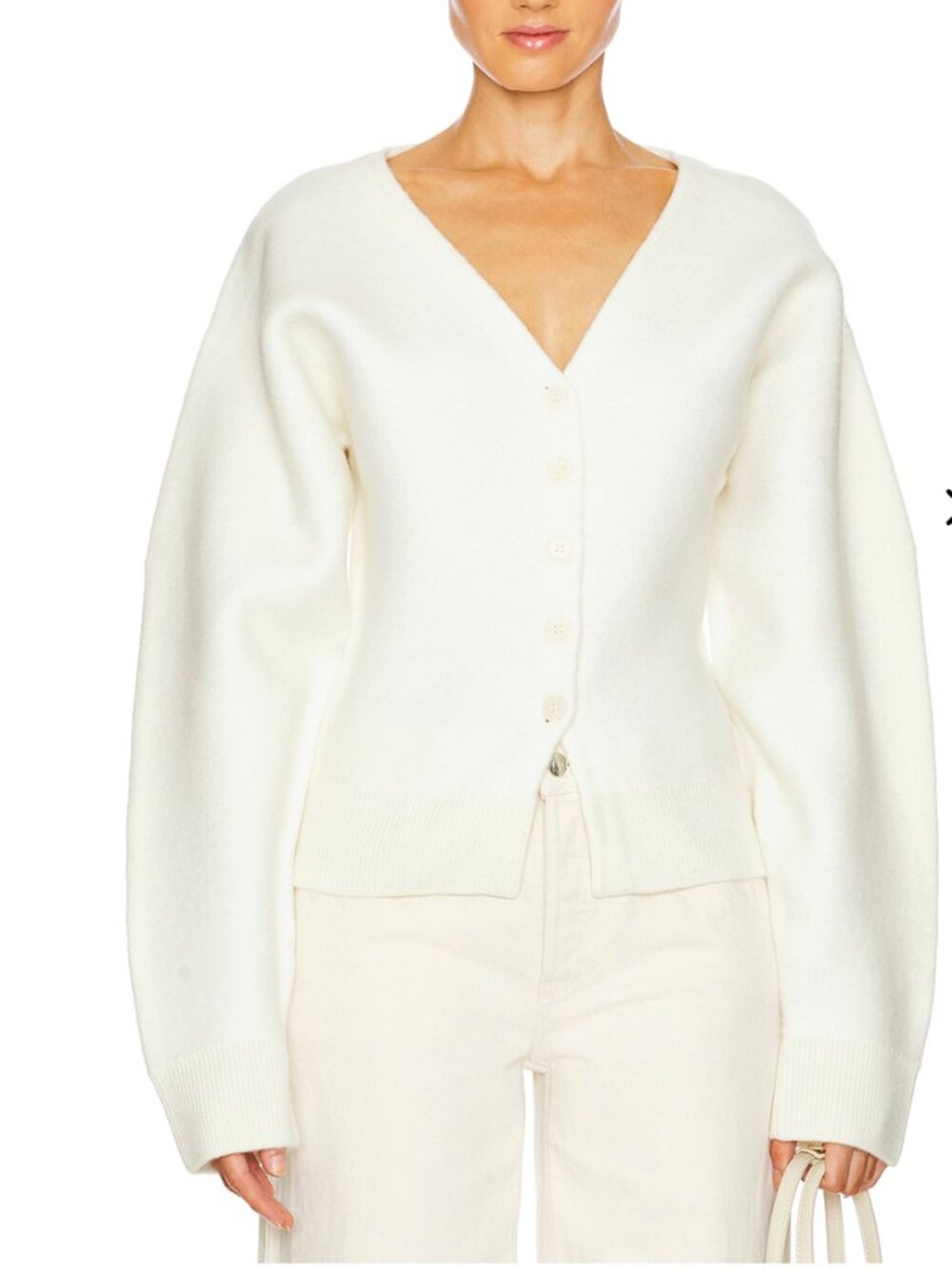 EAVES Arlet Knit Cardigan - Ivory - Medium